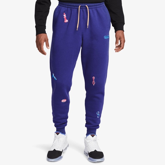 Nike LeBron James Strive for Greatness Royal Blue Fleece Men’s Joggers Sz M NWT - Picture 1 of 6